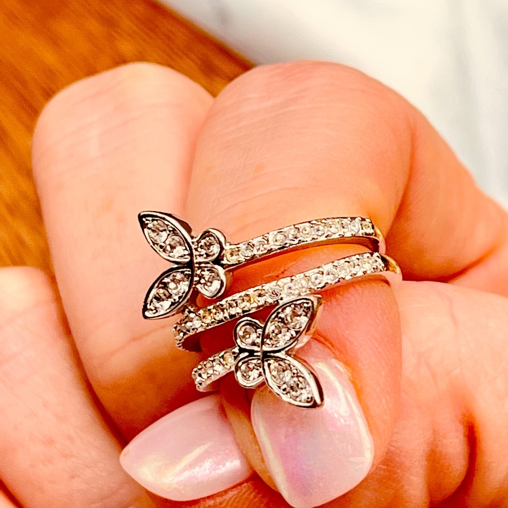 Swarovski Crystal Butterfly Ring